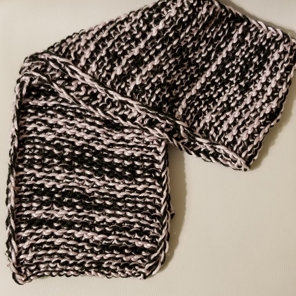Hand knitted childs scarf
